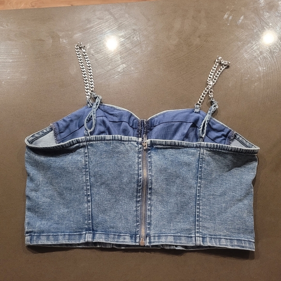NWT Guess denim bustier - Picture 2 of 6
